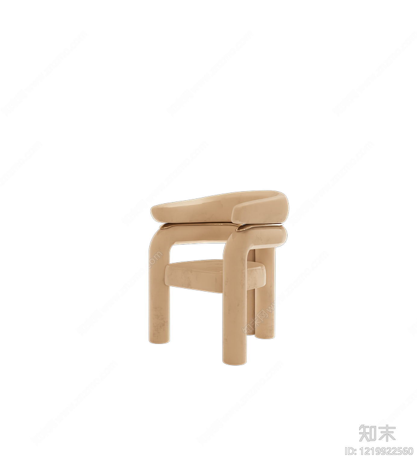 奶油风餐椅3D模型下载【ID:1219922560】