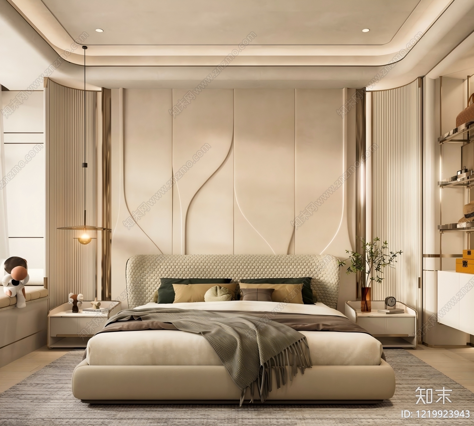 意式主卧SU模型下载【ID:1219923943】