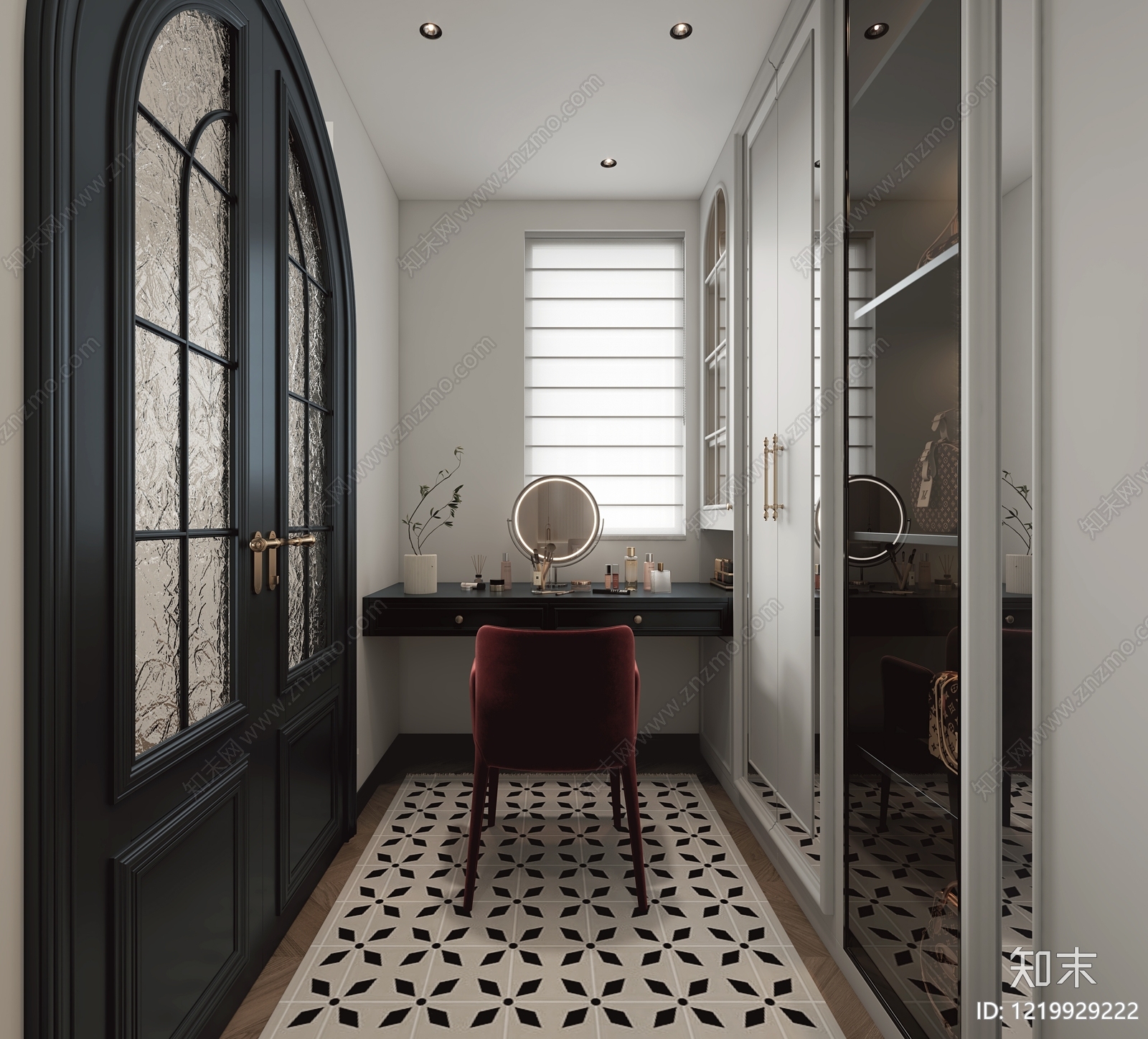 法式衣帽间3D模型下载【ID:1219929222】