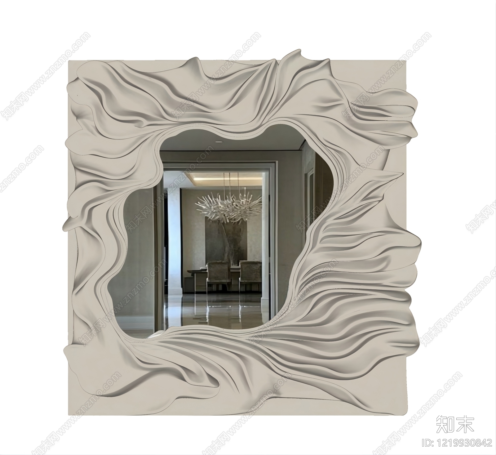 奶油风镜子SU模型下载【ID:1219930842】