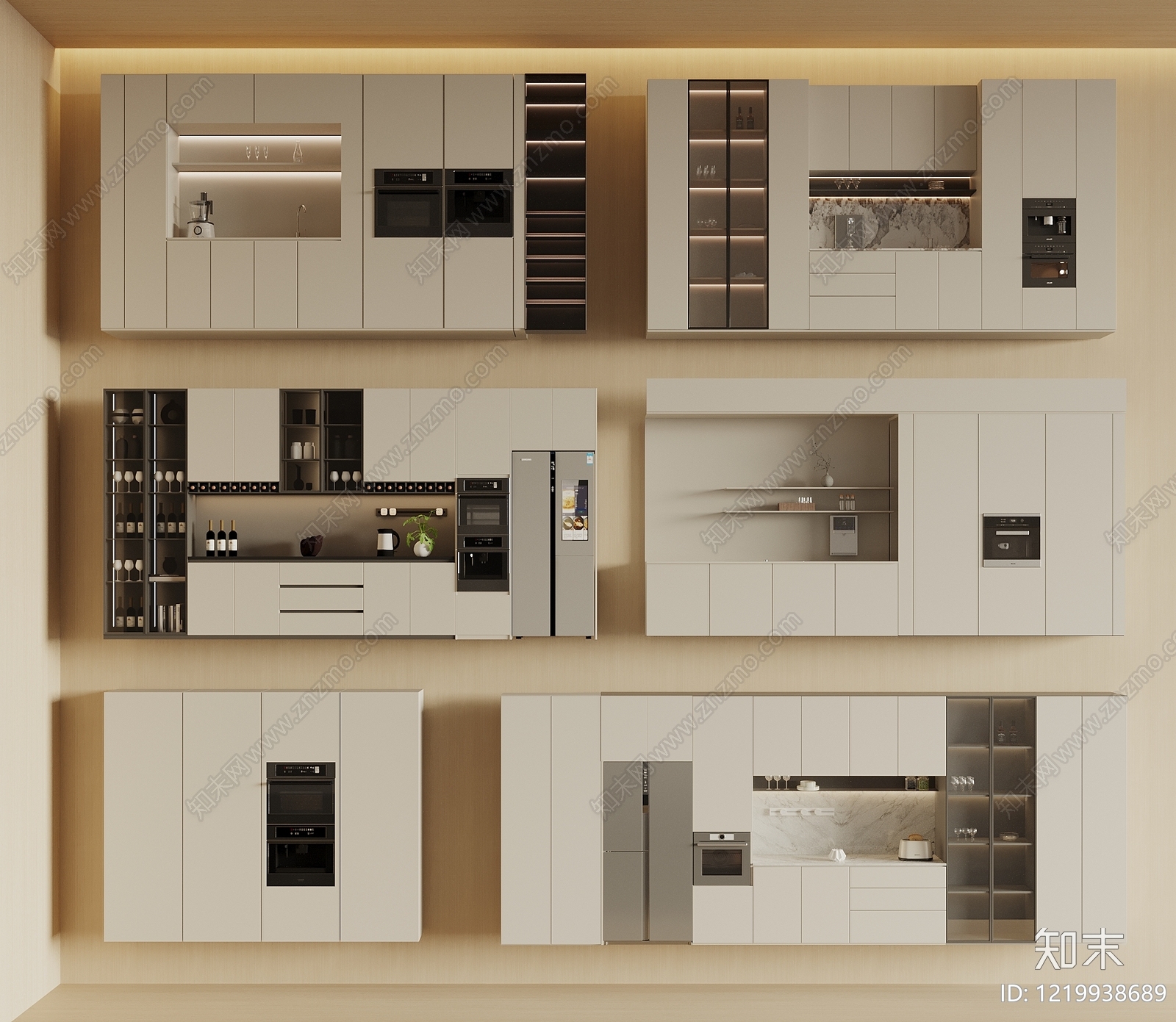 极简风餐边柜3D模型下载【ID:1219938689】