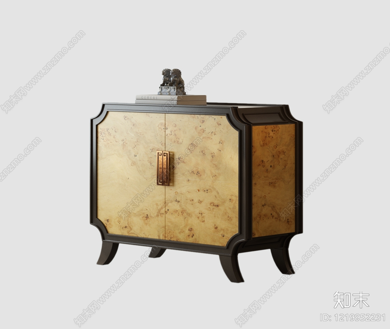 新中式床头柜SU模型下载【ID:1219952231】