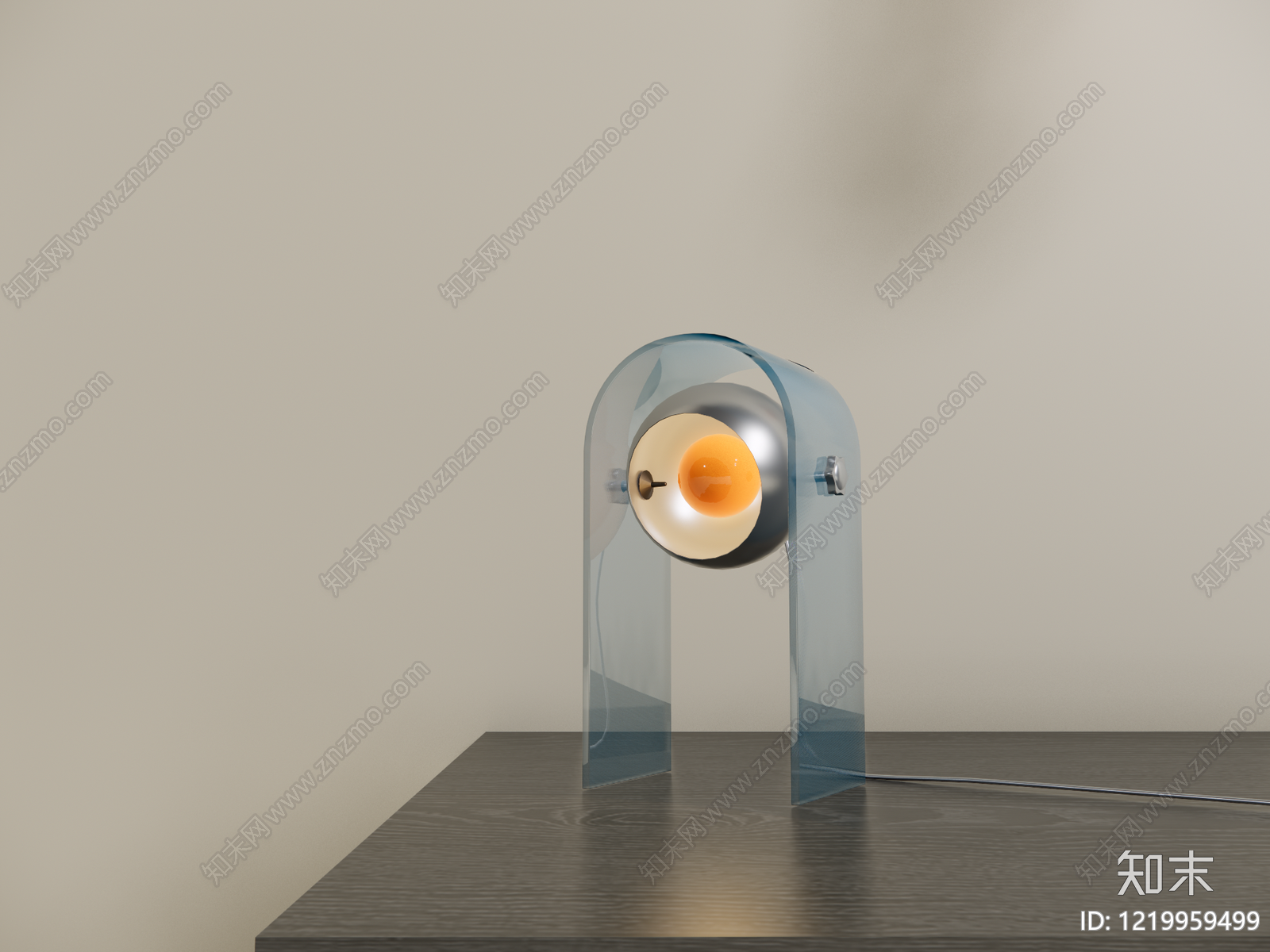 极简台灯3D模型渲染效果图