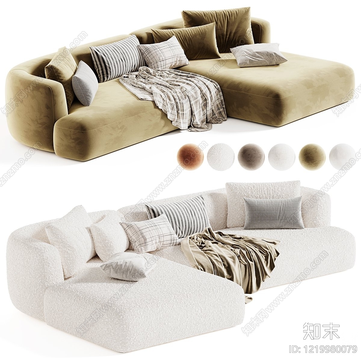 意式极简多人沙发3D模型下载【ID:1219980079】
