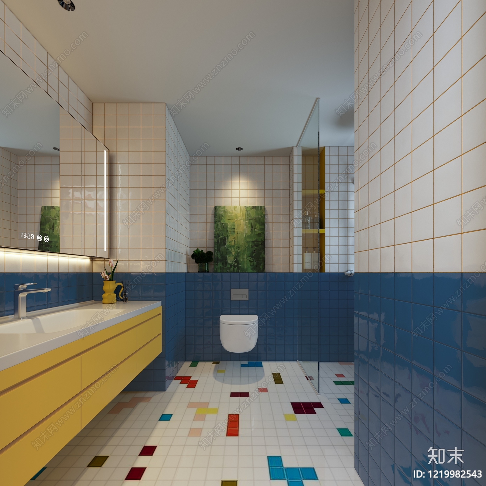 现代童趣风家居卧室3D模型下载【ID:1219982543】