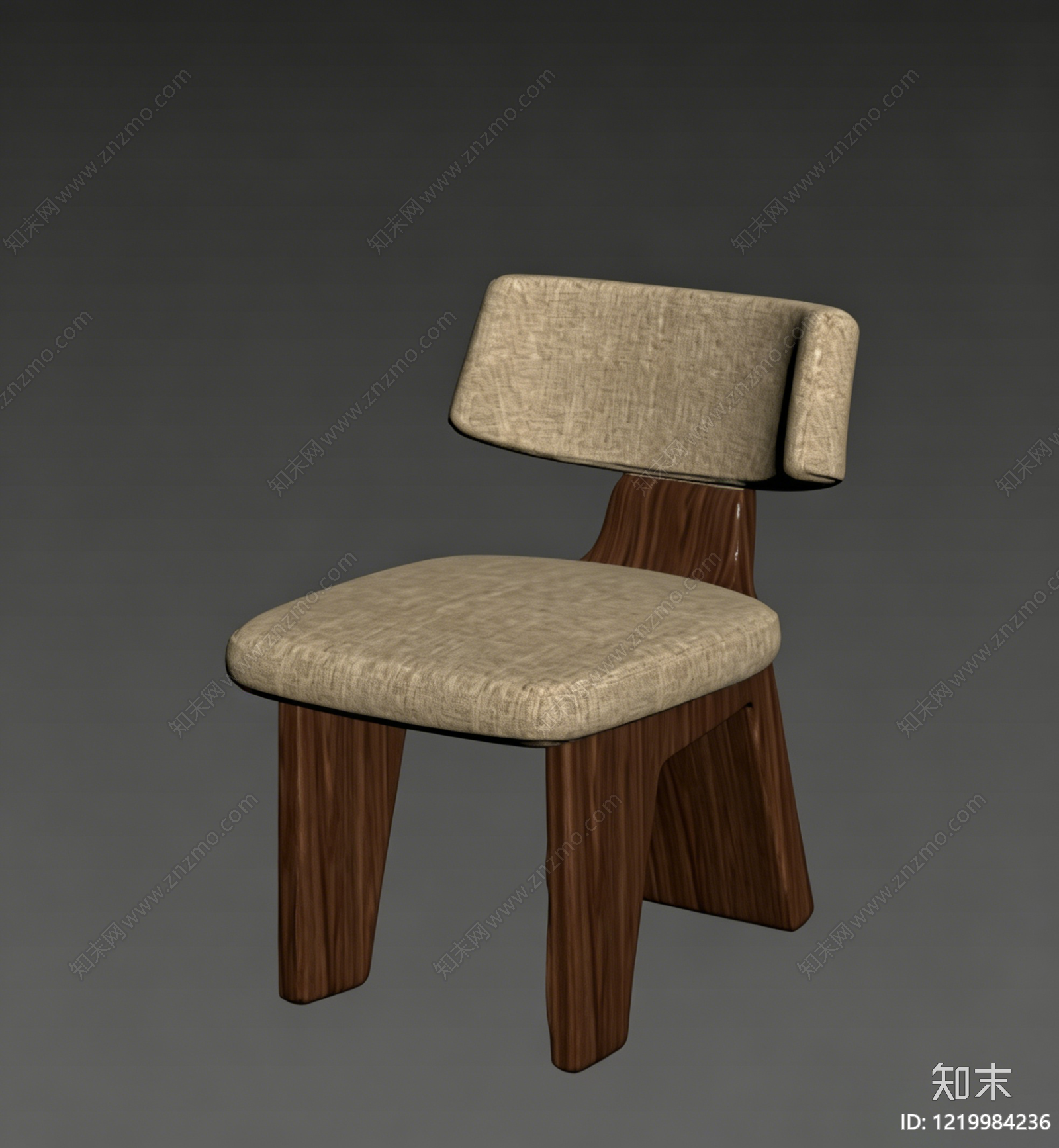 侘寂餐椅3D模型下载【ID:1219984236】