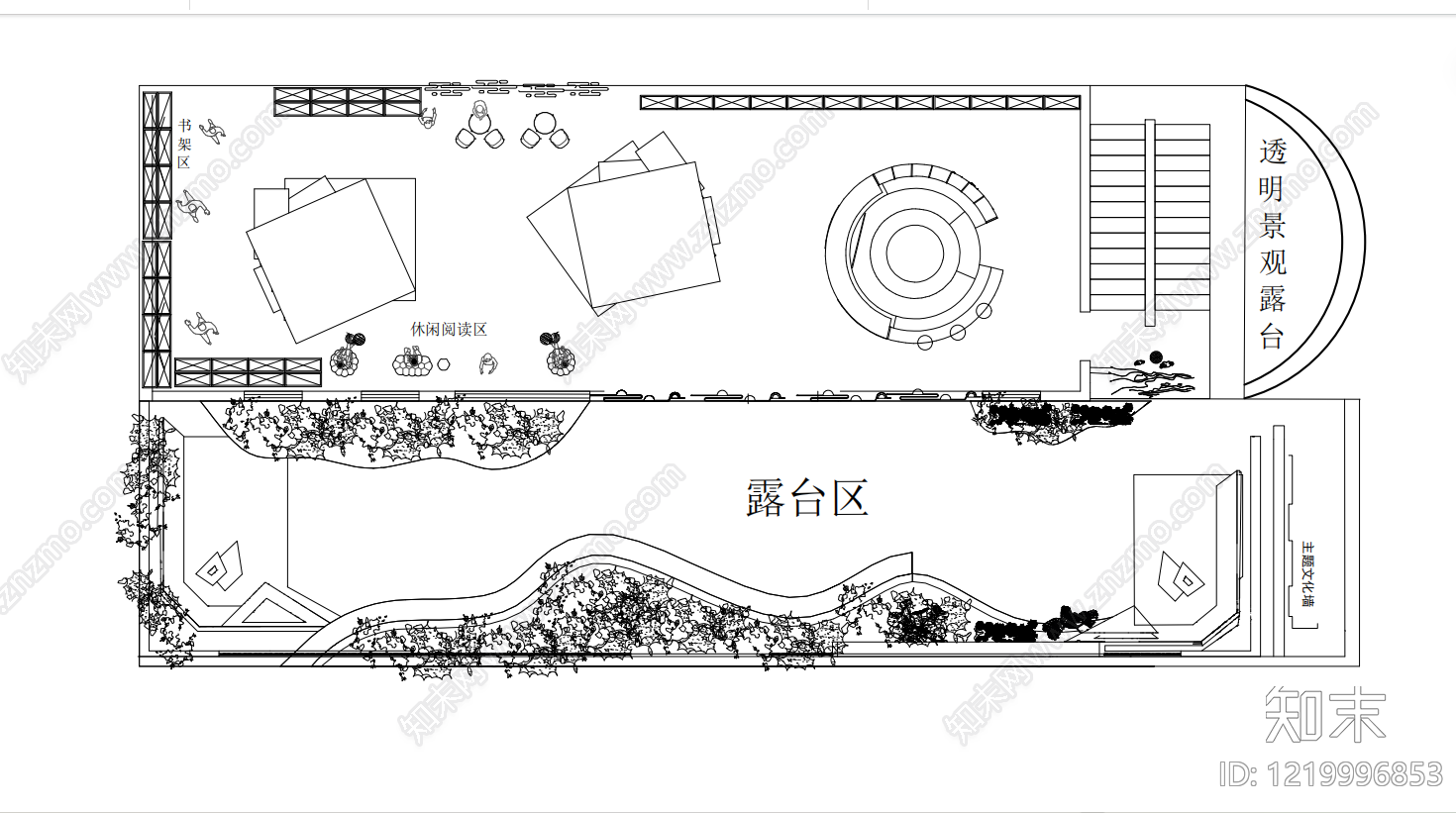 图书馆cad施工图下载【ID:1219996853】