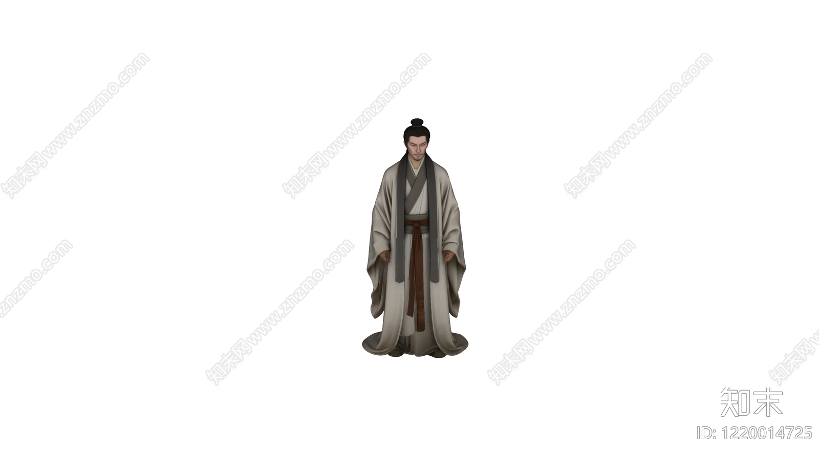 中式虚拟人物SU模型下载【ID:1220014725】
