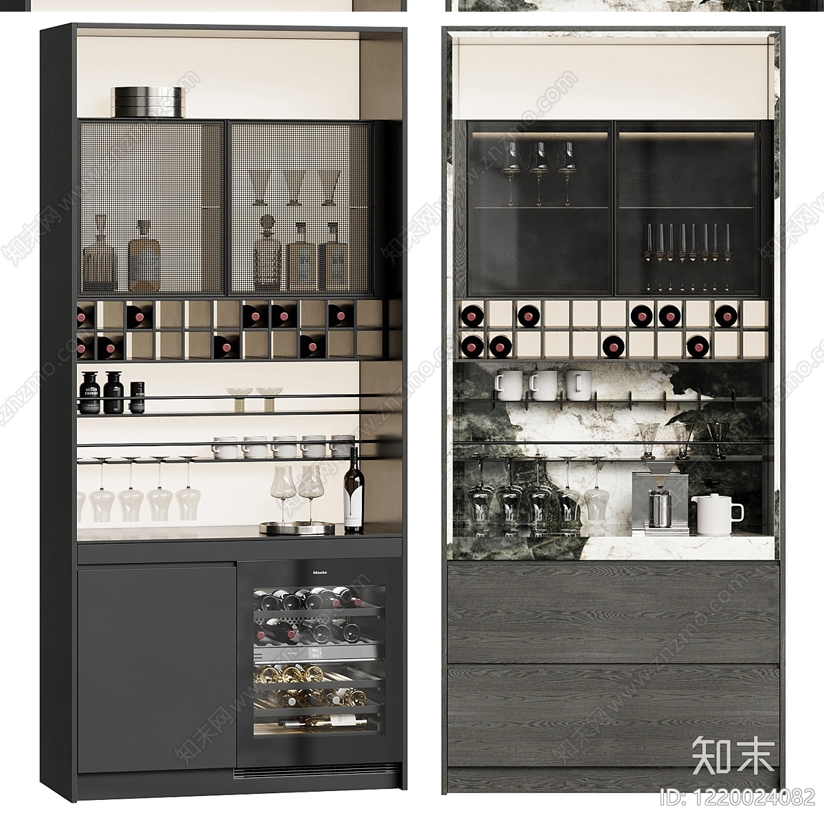 意式极简酒柜3D模型下载【ID:1220024082】