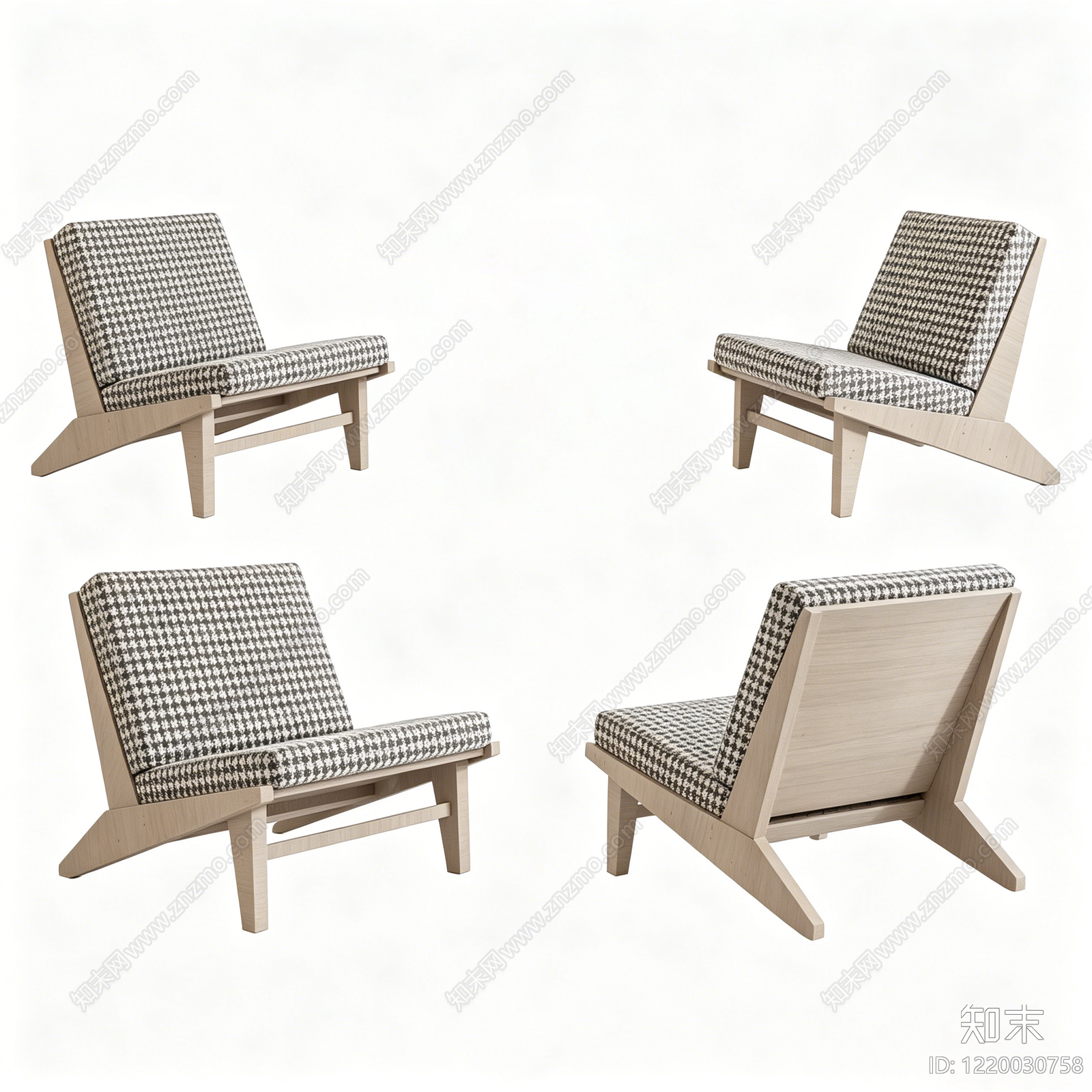 北欧休闲椅3D模型下载【ID:1220030758】