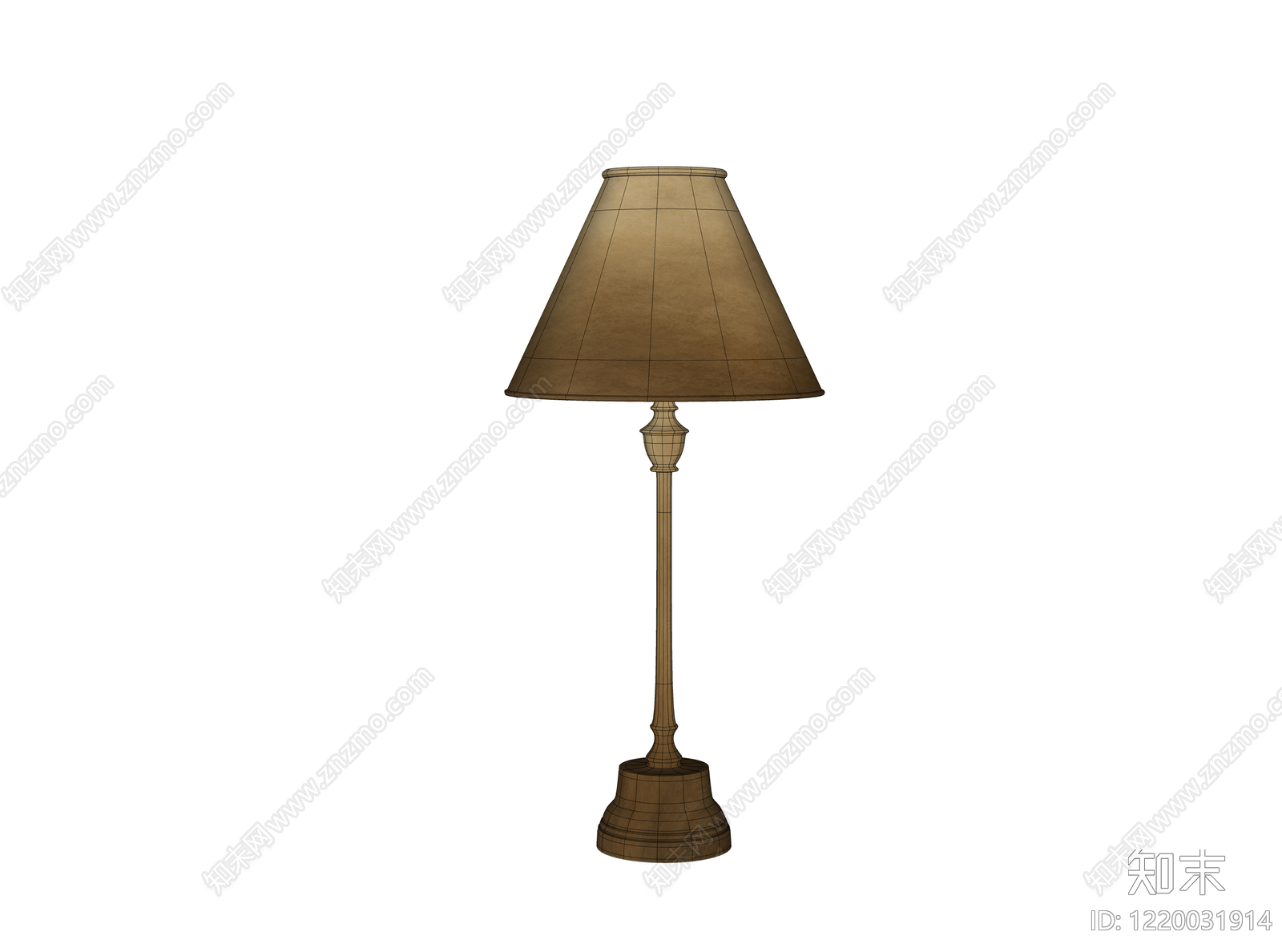 中古风台灯SU模型下载【ID:1220031914】