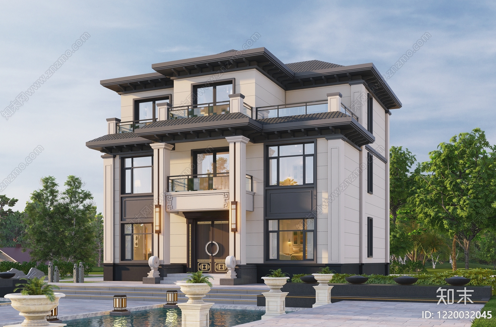 别墅建筑cad施工图下载【ID:1220032045】