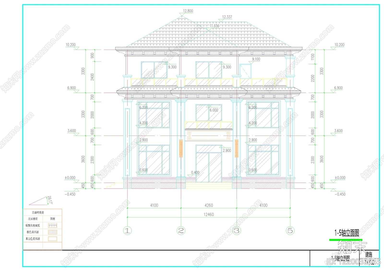 别墅建筑cad施工图下载【ID:1220032045】