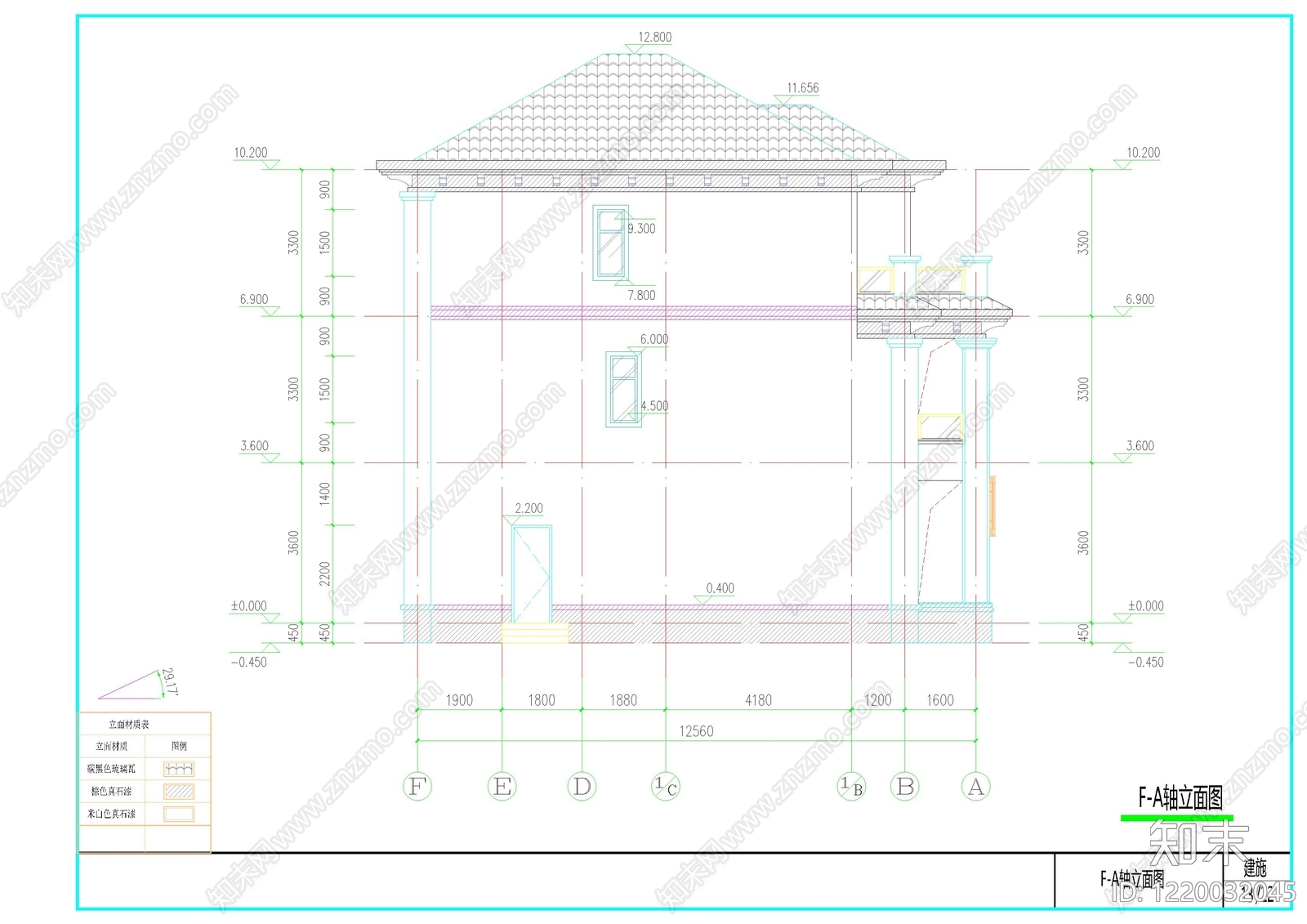 别墅建筑cad施工图下载【ID:1220032045】