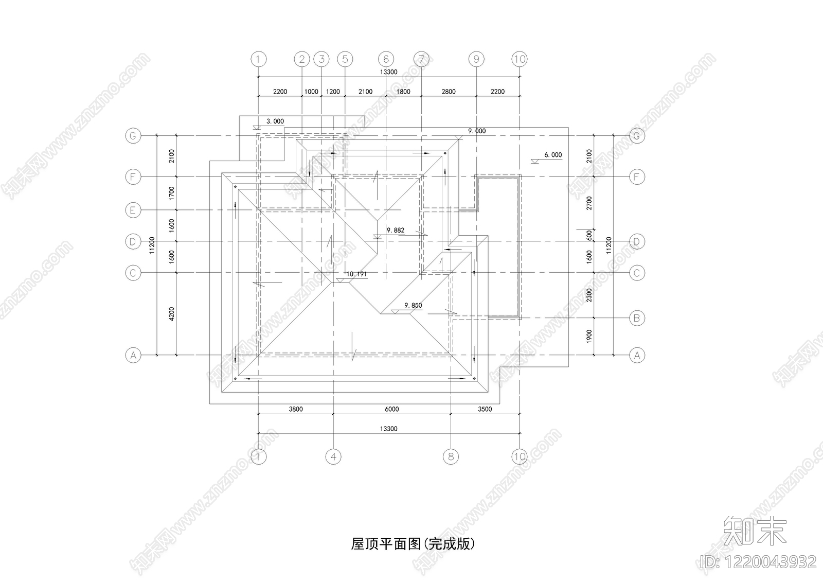 别墅建筑cad施工图下载【ID:1220043932】