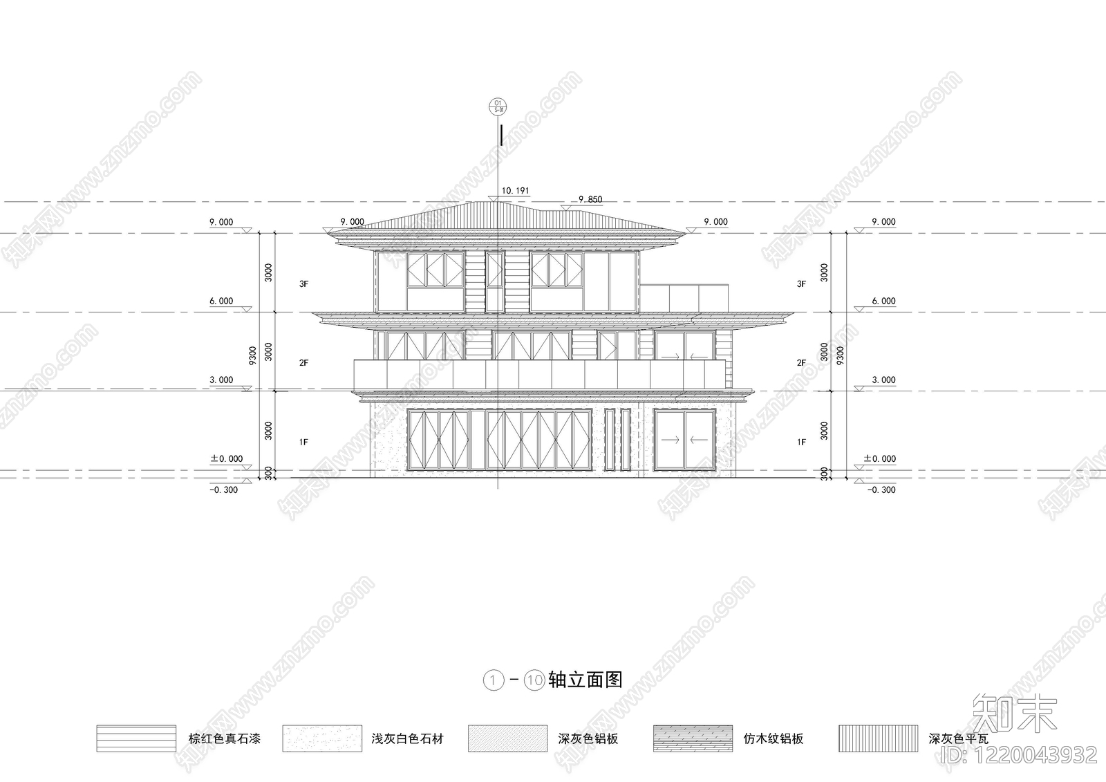 别墅建筑cad施工图下载【ID:1220043932】