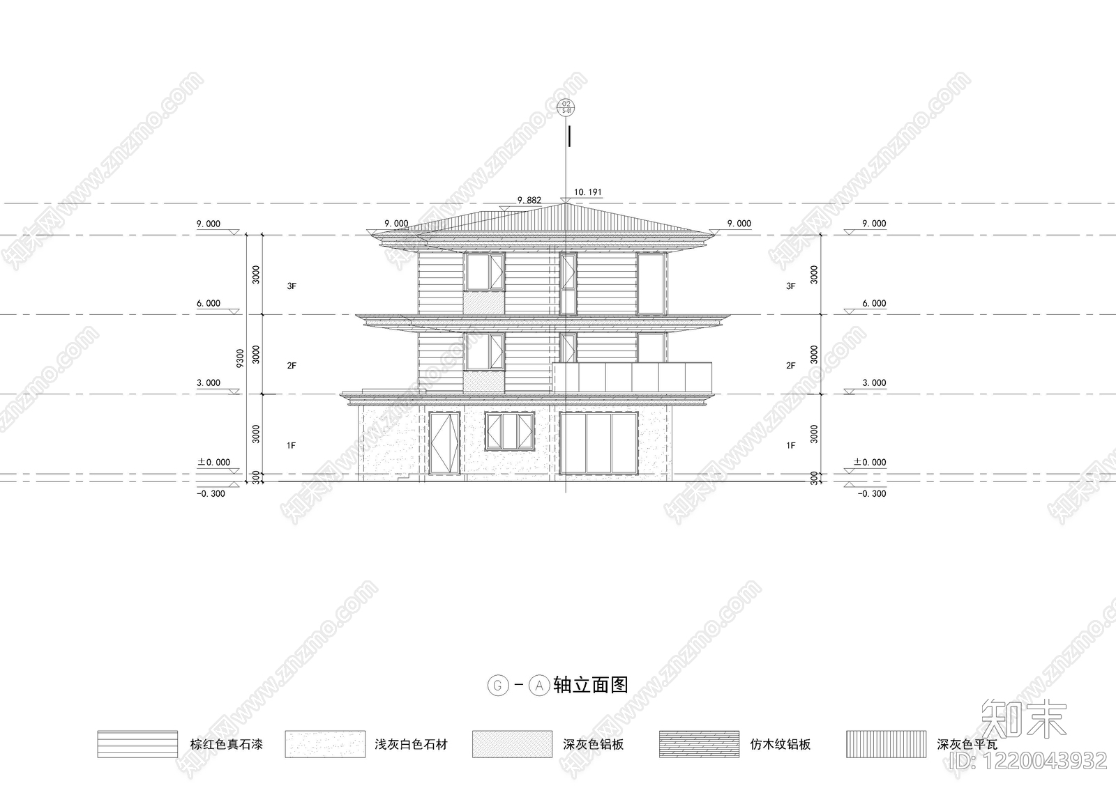 别墅建筑cad施工图下载【ID:1220043932】