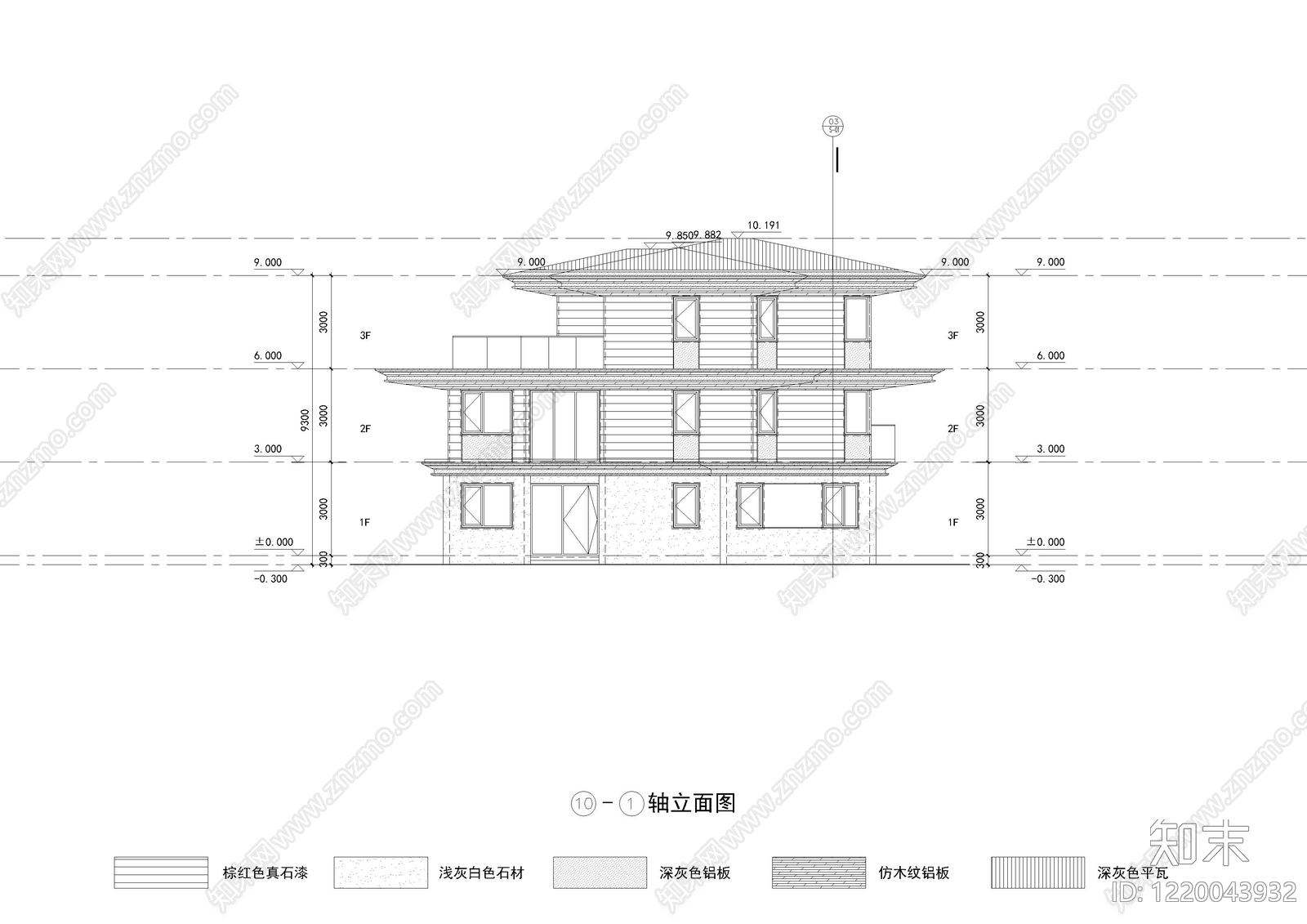 别墅建筑cad施工图下载【ID:1220043932】