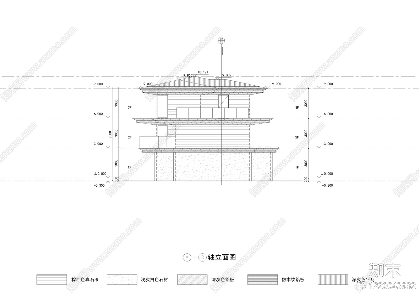 别墅建筑cad施工图下载【ID:1220043932】