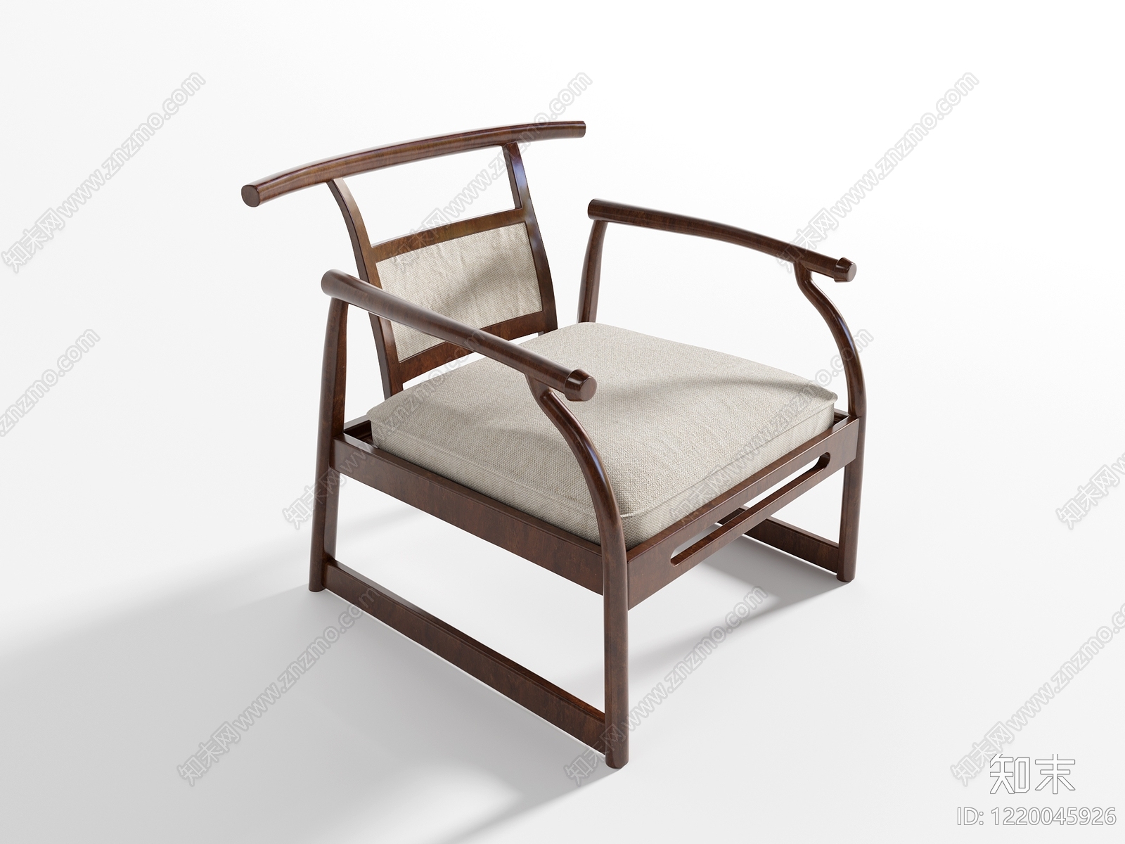新中式休闲椅3D模型下载【ID:1220045926】
