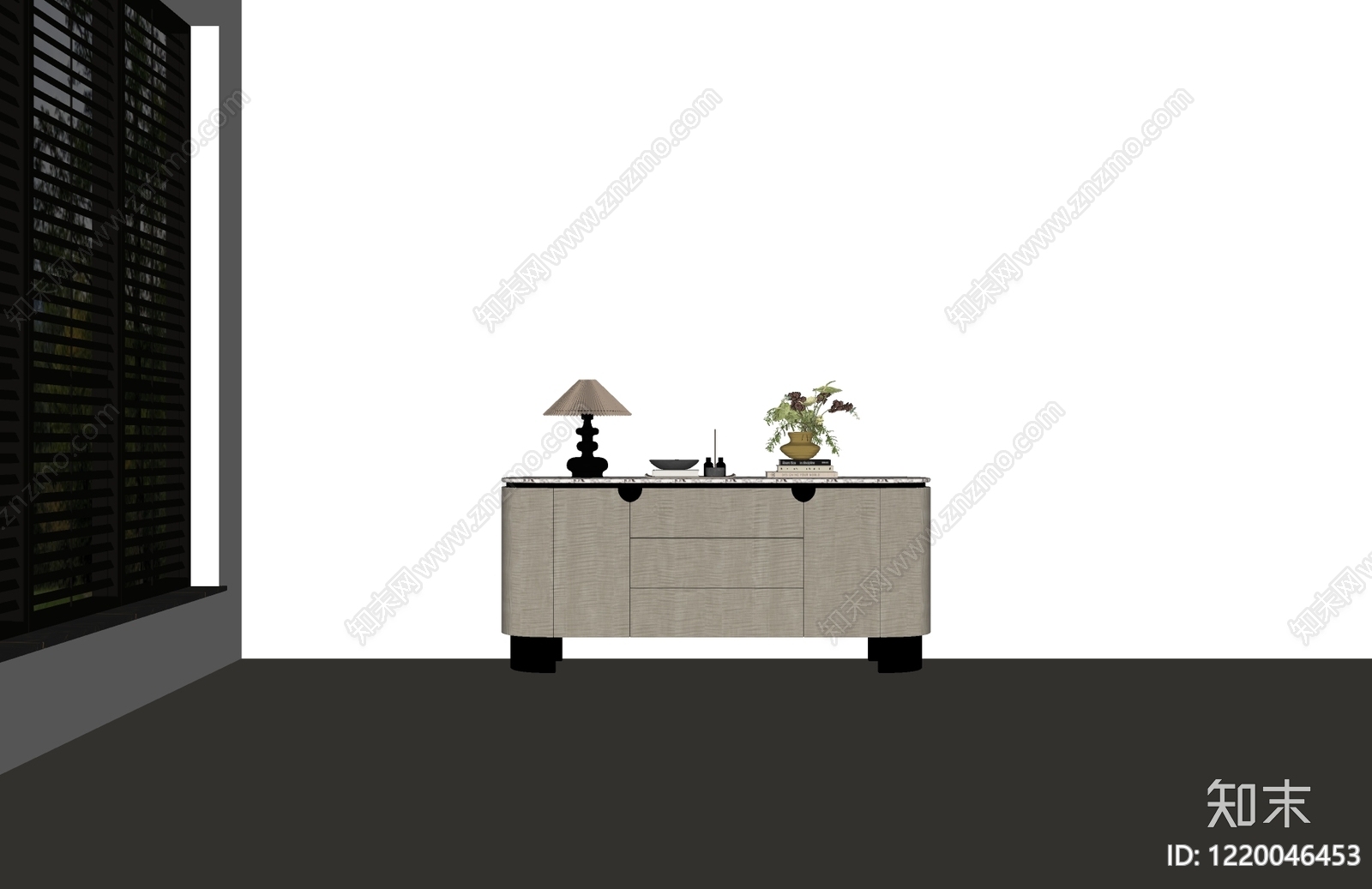 现代简约玄关柜SU模型下载【ID:1220046453】