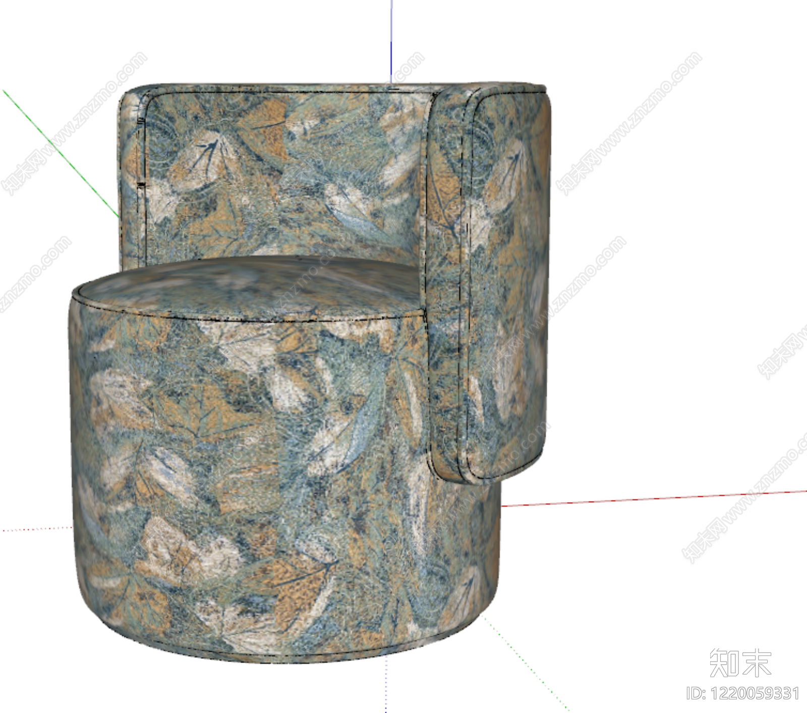 复古休闲椅SU模型下载【ID:1220059331】