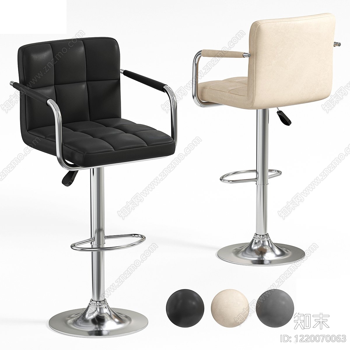 现代简约吧椅3D模型下载【ID:1220070063】