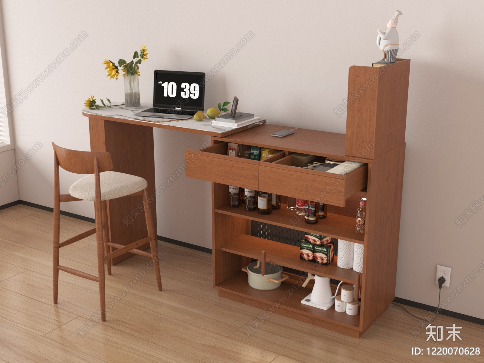 日式吧台3D模型下载【ID:1220070628】