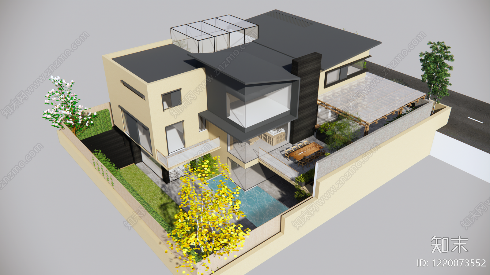 别墅建筑cad施工图下载【ID:1220073552】