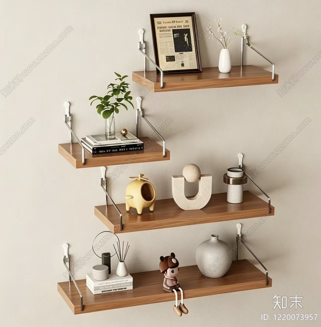 北欧置物架3D模型下载【ID:1220073957】
