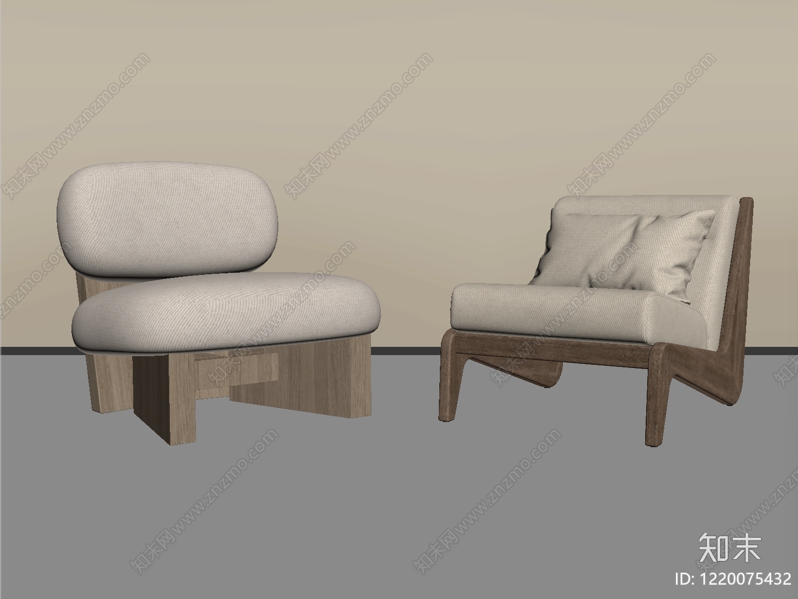 侘寂休闲椅SU模型下载【ID:1220075432】