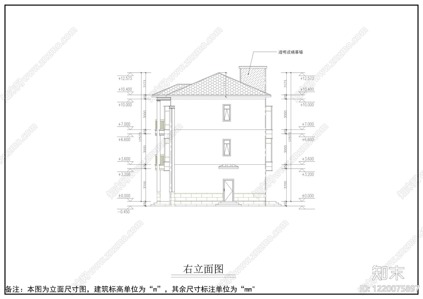 别墅建筑cad施工图下载【ID:1220075897】