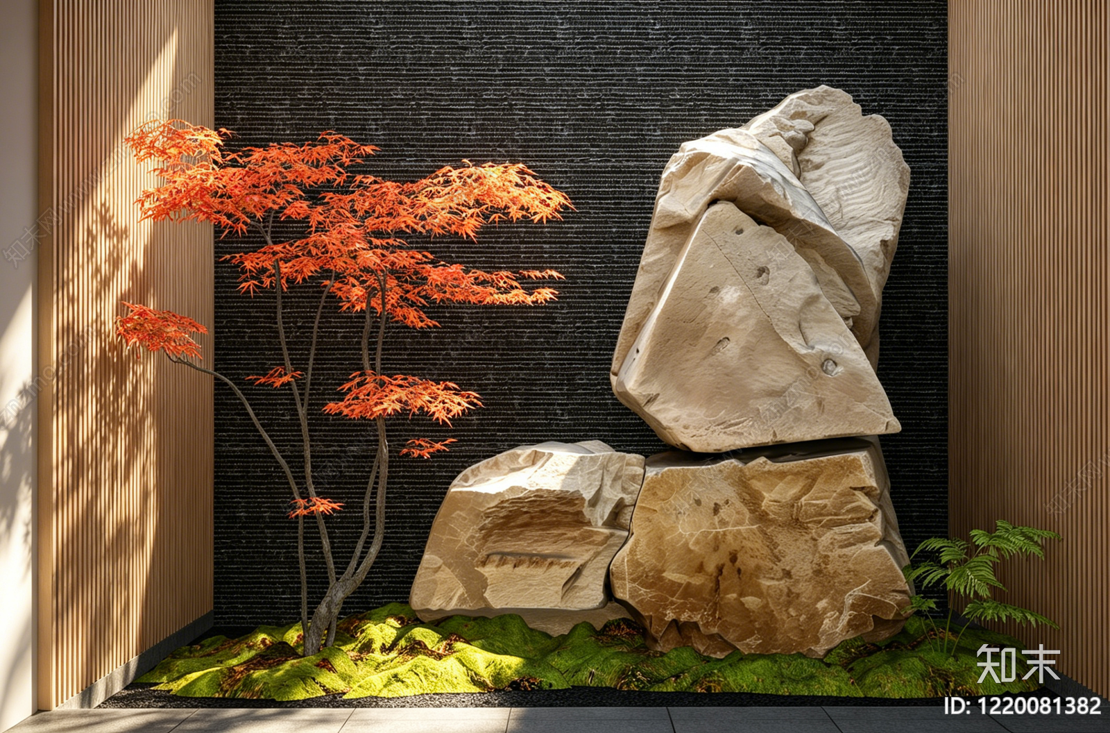 禅意庭院小品SU模型下载【ID:1220081382】