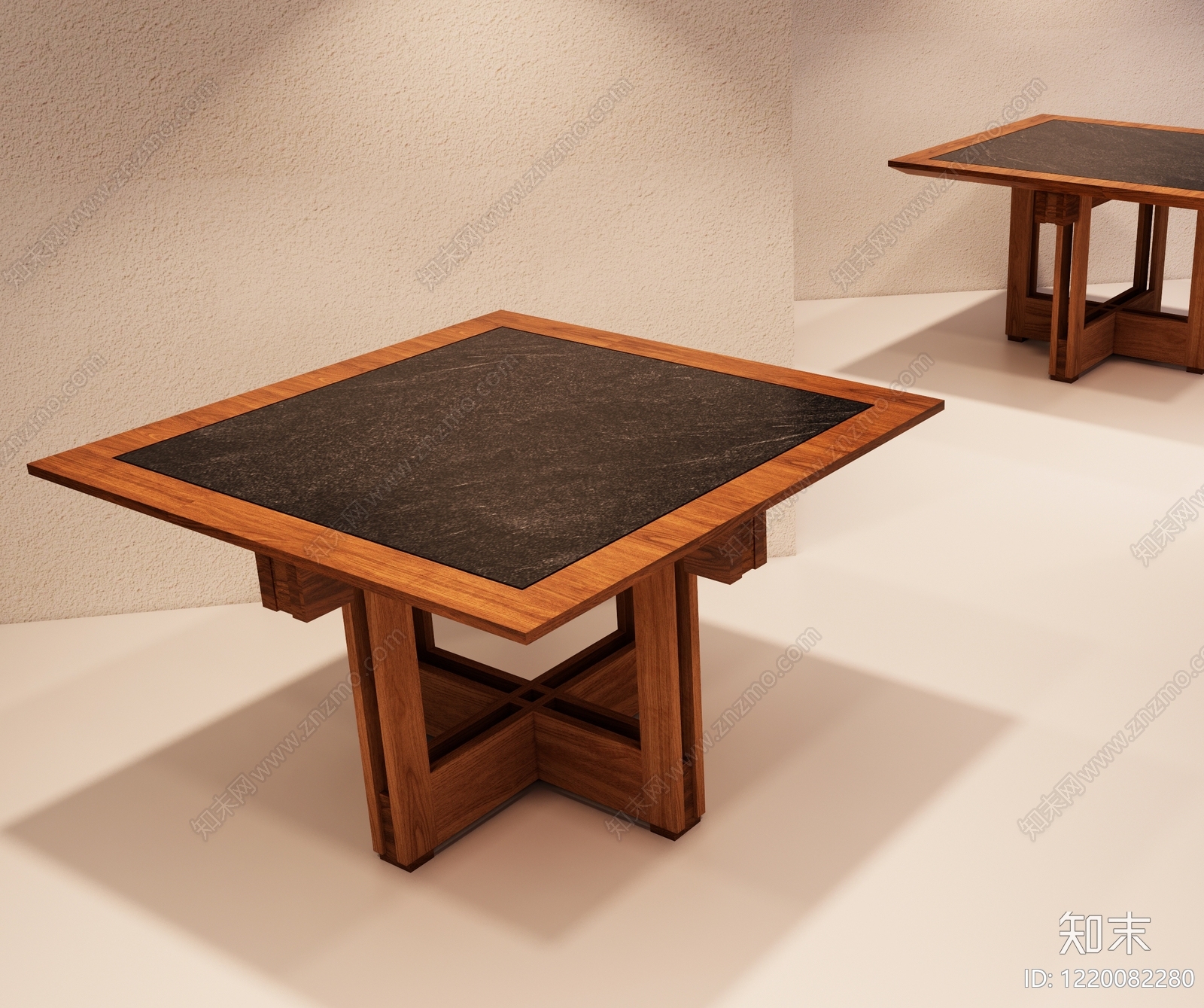 新中式餐桌3D模型下载【ID:1220082280】