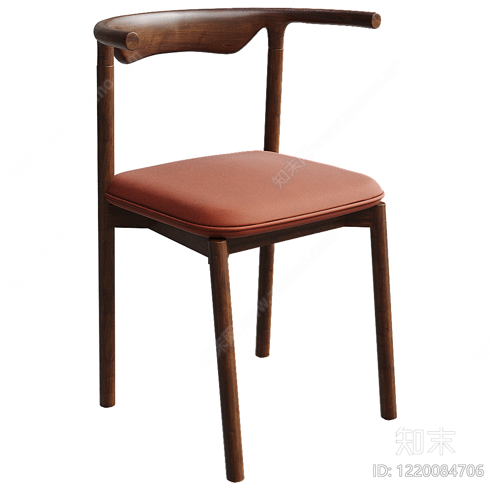 北欧餐椅3D模型渲染效果图