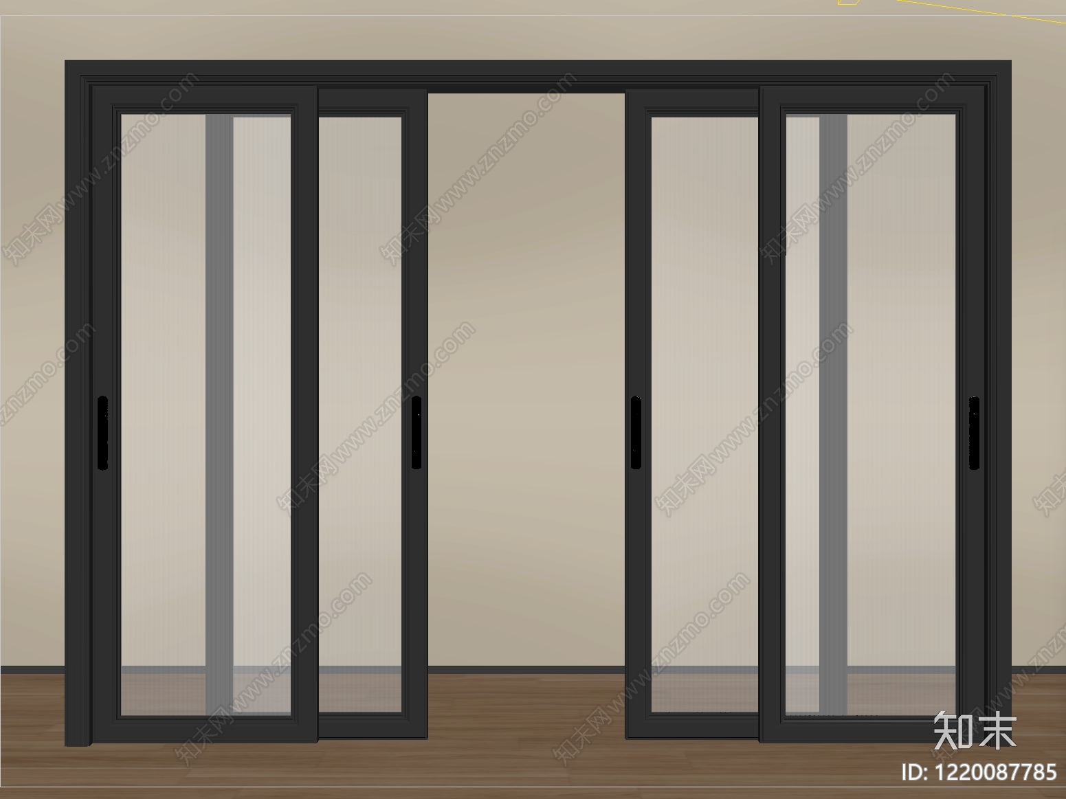 现代推拉门SU模型下载【ID:1220087785】