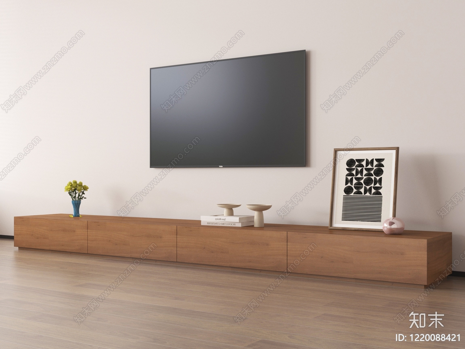 极简电视柜3D模型下载【ID:1220088421】