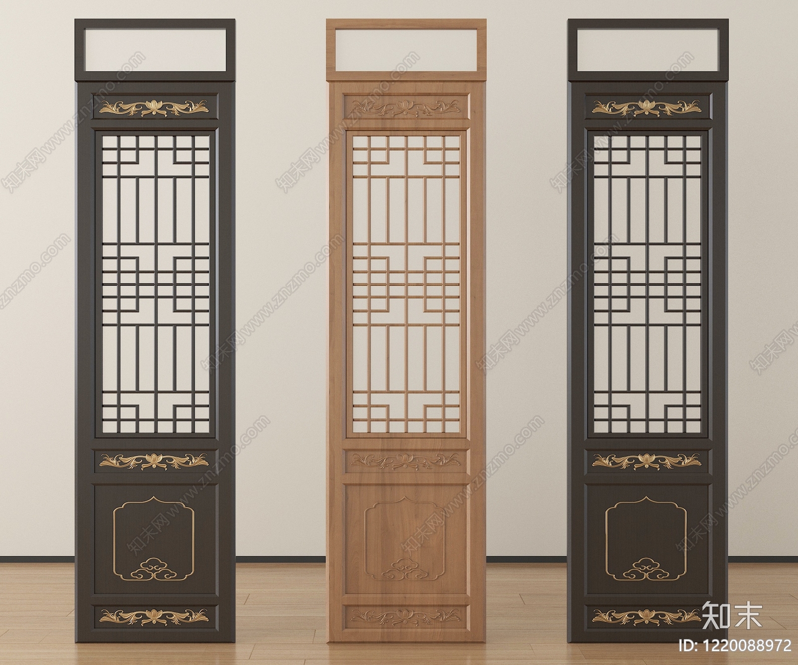 新中式隔断3D模型下载【ID:1220088972】