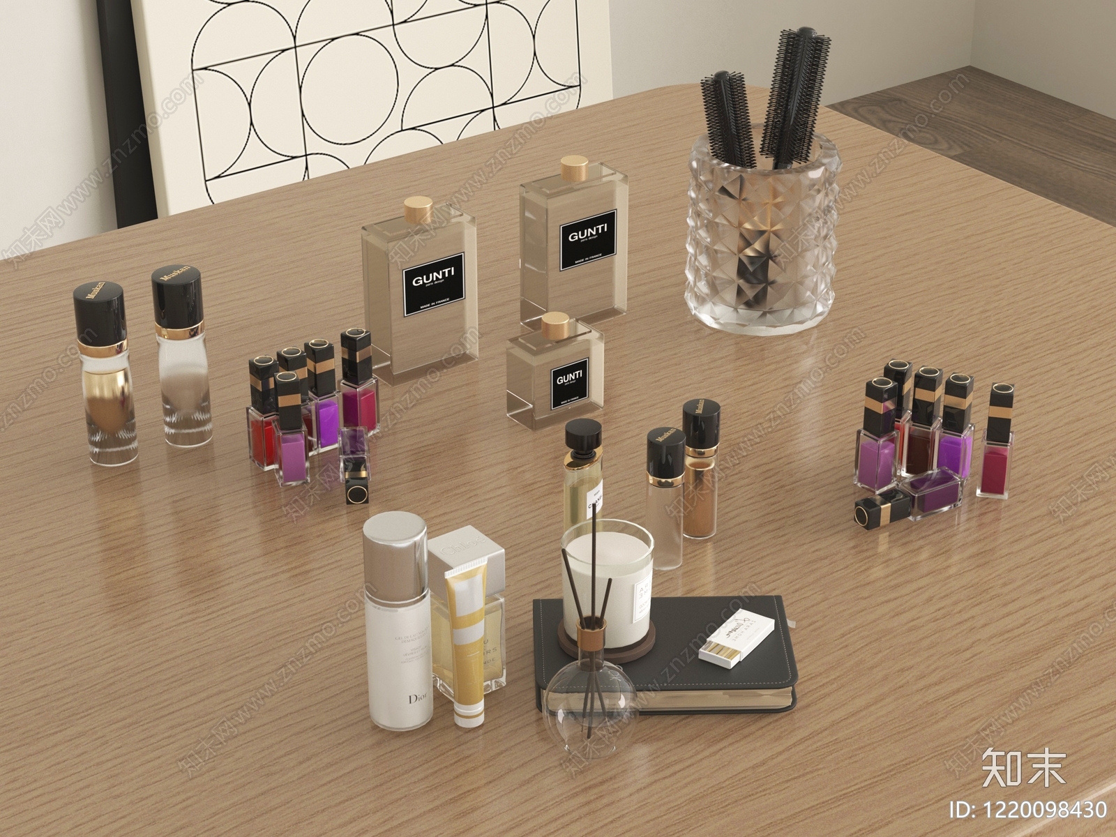 现代简约化妆品SU模型下载【ID:1220098430】