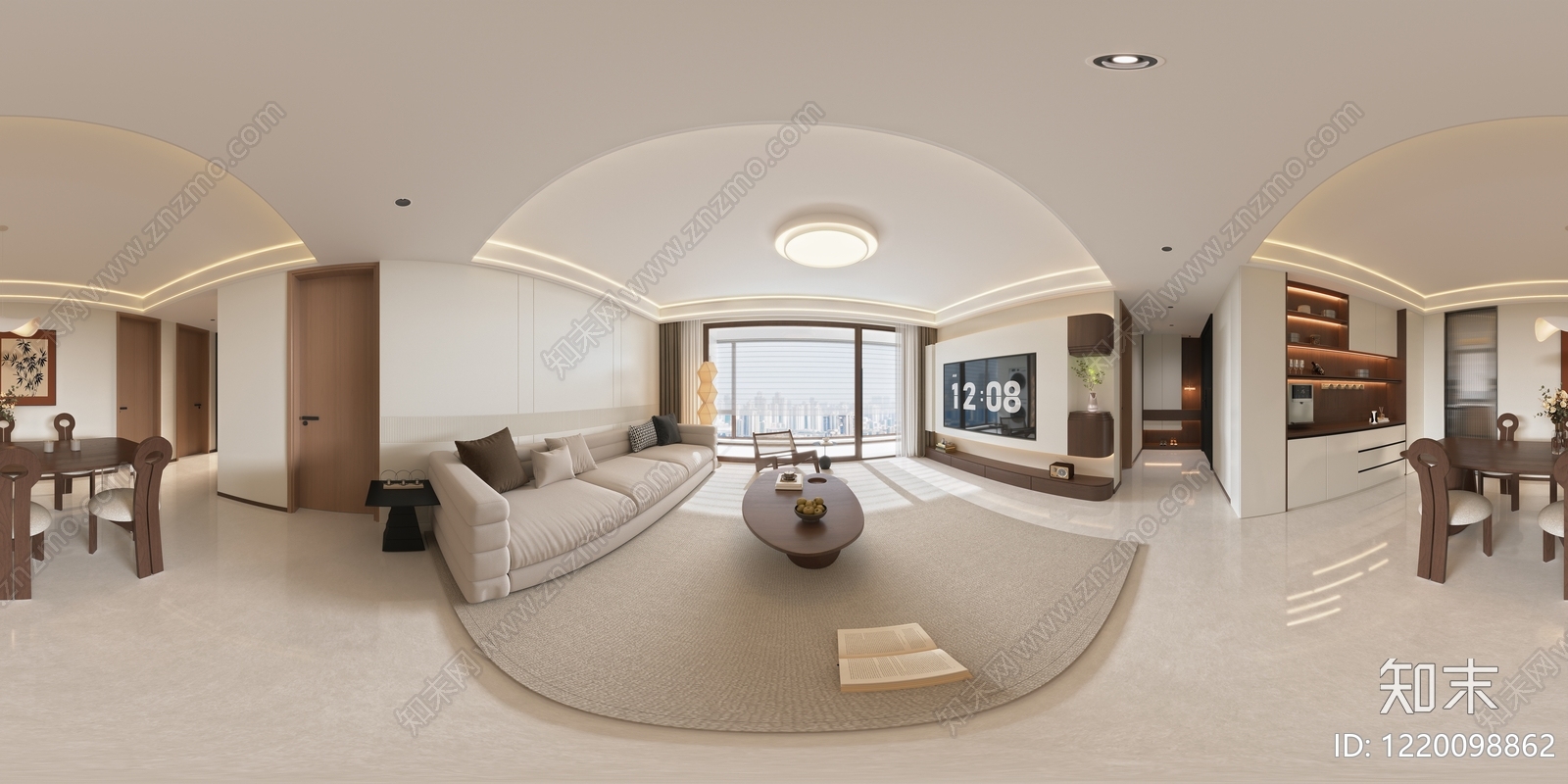 现代简约客餐厅3D模型下载【ID:1220098862】