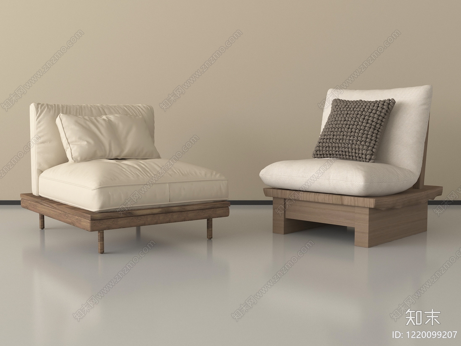 侘寂单人沙发3D模型下载【ID:1220099207】