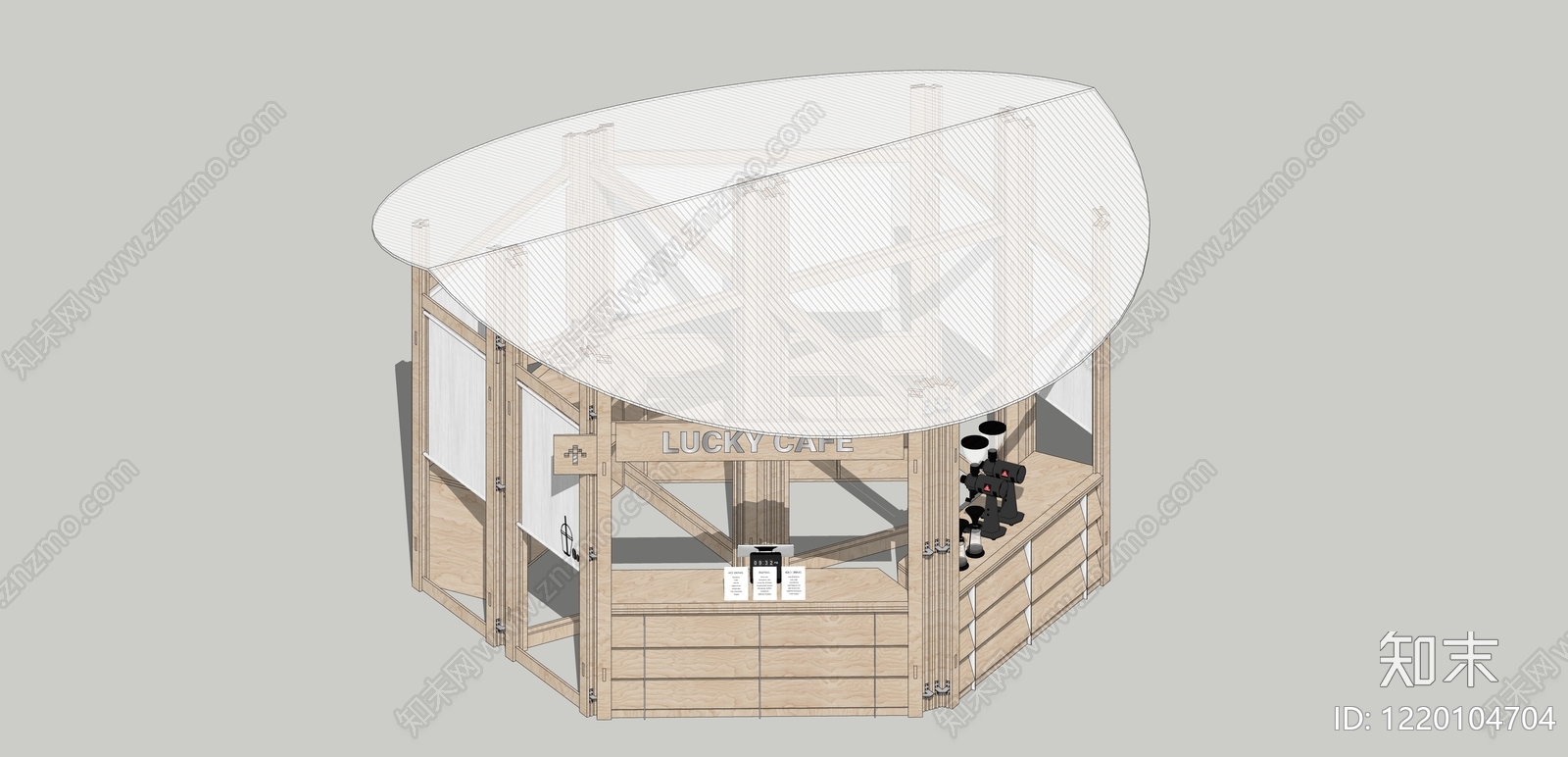 日式食品展台SU模型下载【ID:1220104704】