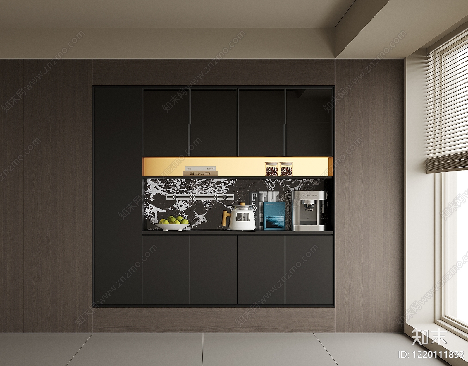 极简餐边柜3D模型下载【ID:1220111893】