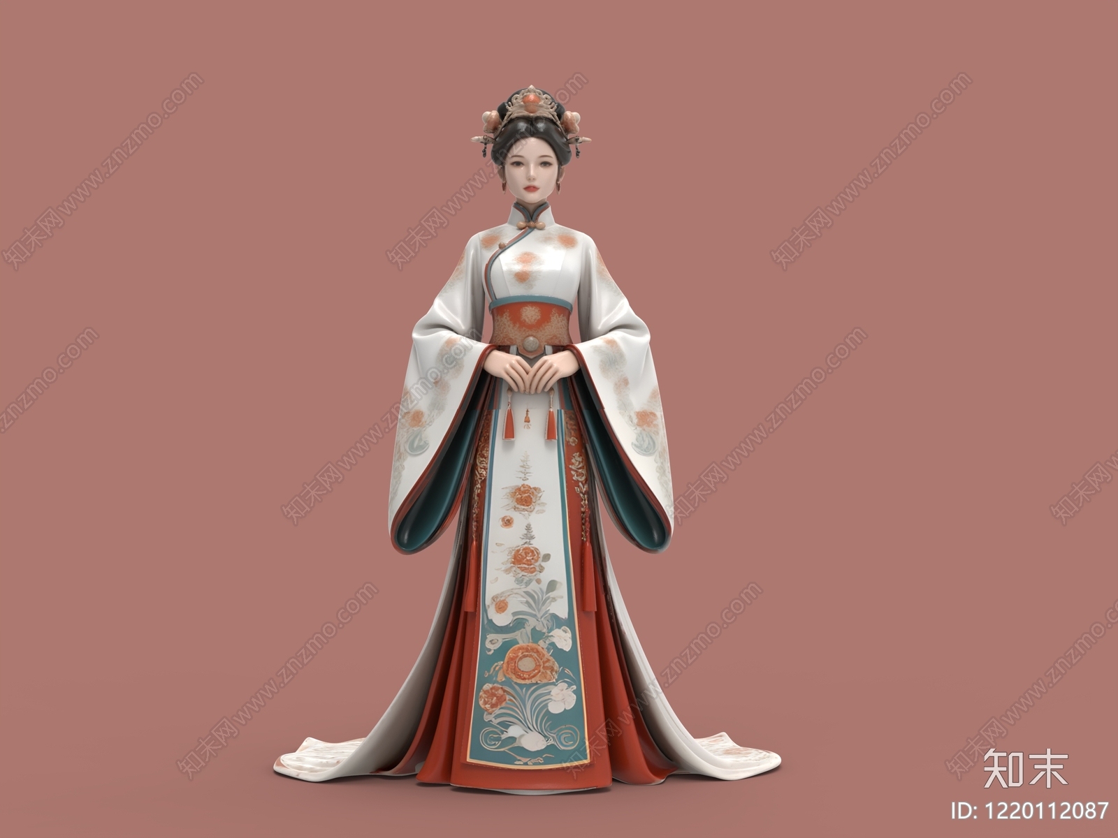 新中式虚拟人物SU模型下载【ID:1220112087】