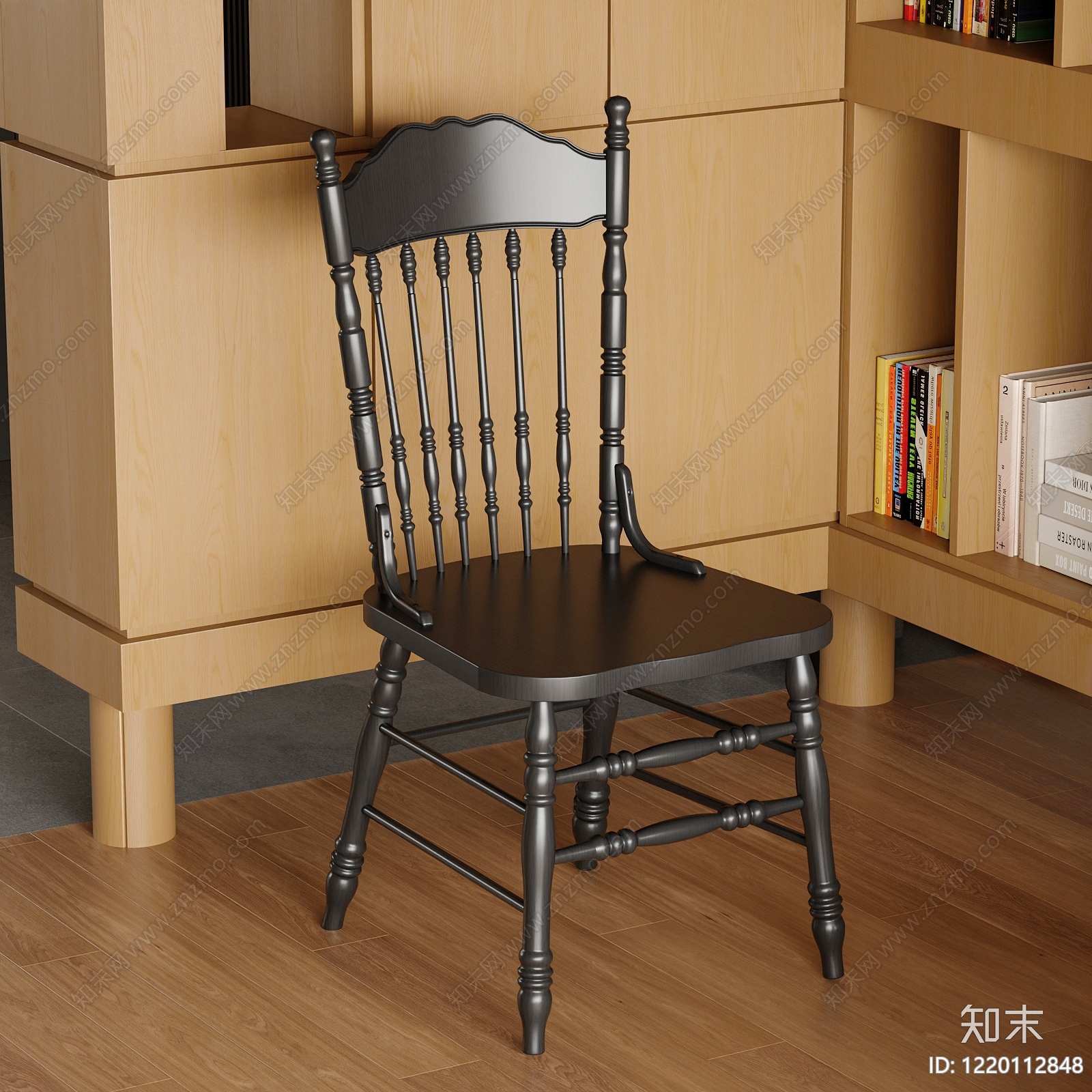 美式餐椅SU模型下载【ID:1220112848】