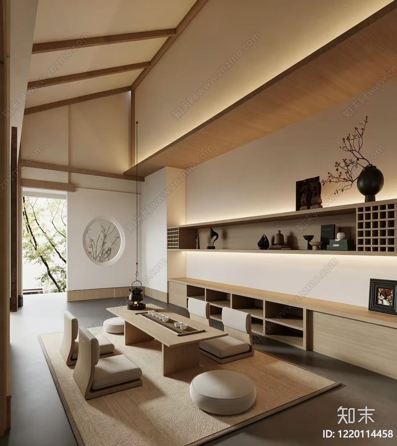 禅意茶室3D模型下载【ID:1220114458】