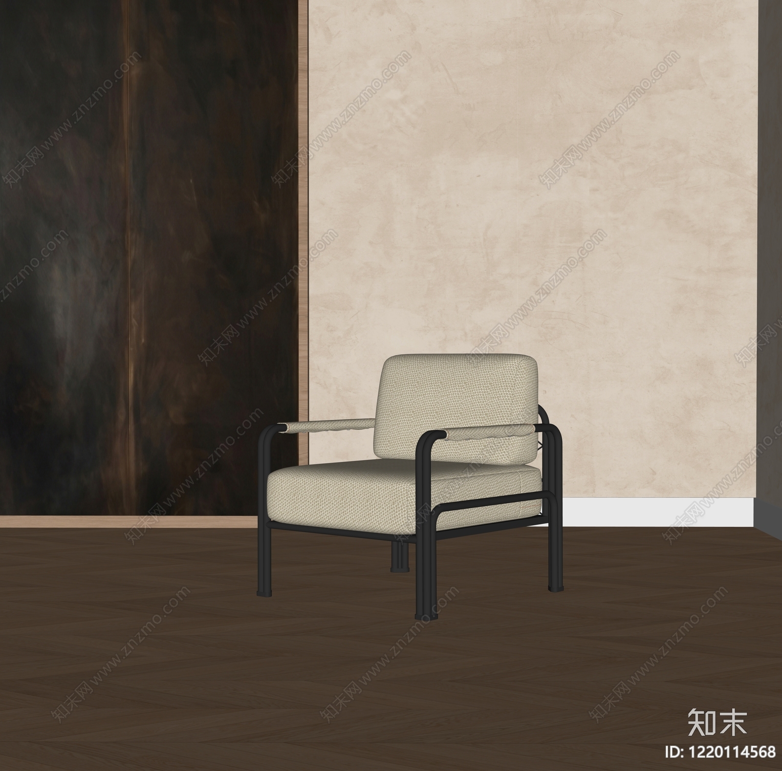 现代简约休闲椅SU模型下载【ID:1220114568】