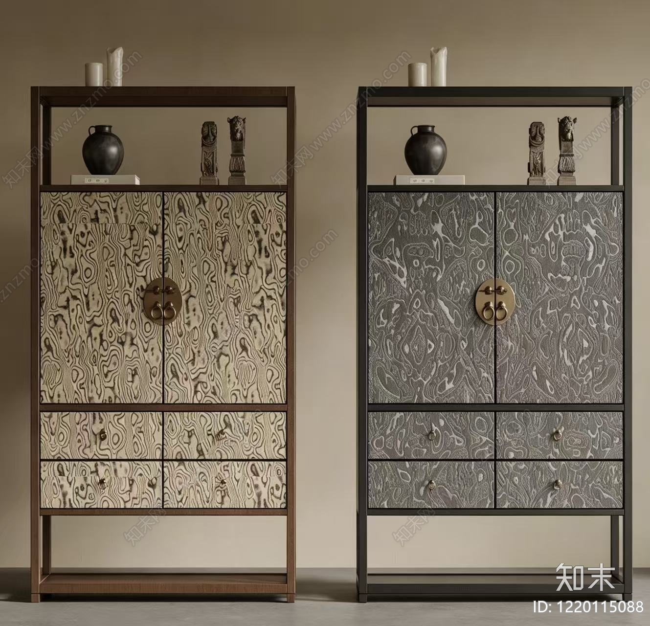 新中式博古架3D模型下载【ID:1220115088】