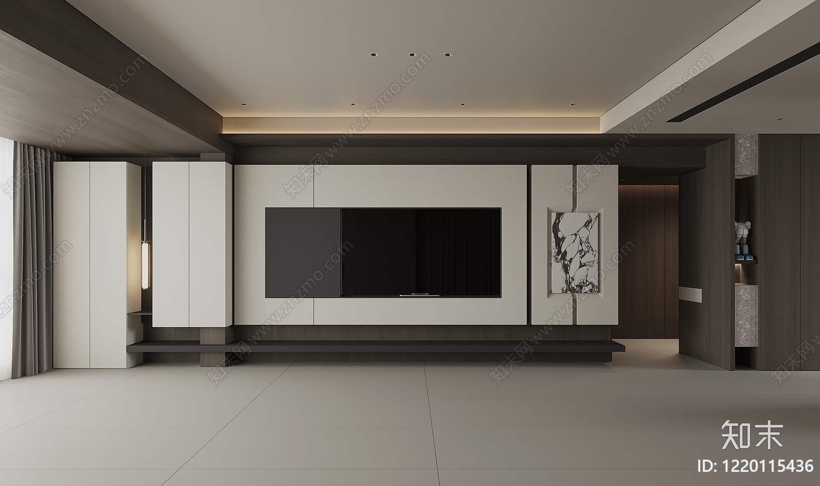 极简背景墙SU模型下载【ID:1220115436】