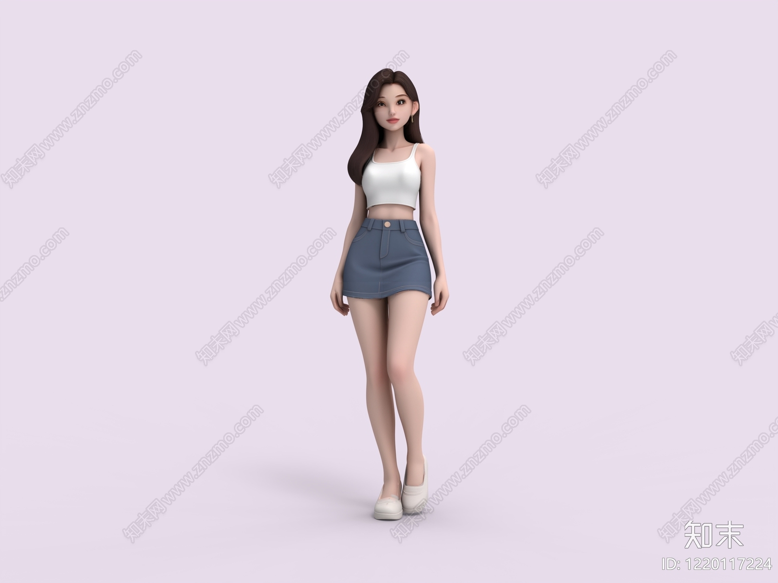 现代简约虚拟人物SU模型下载【ID:1220117224】